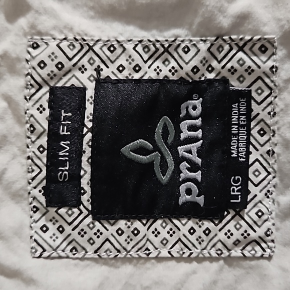 Prana button up dress shirt large gray - Picture 2 of 7